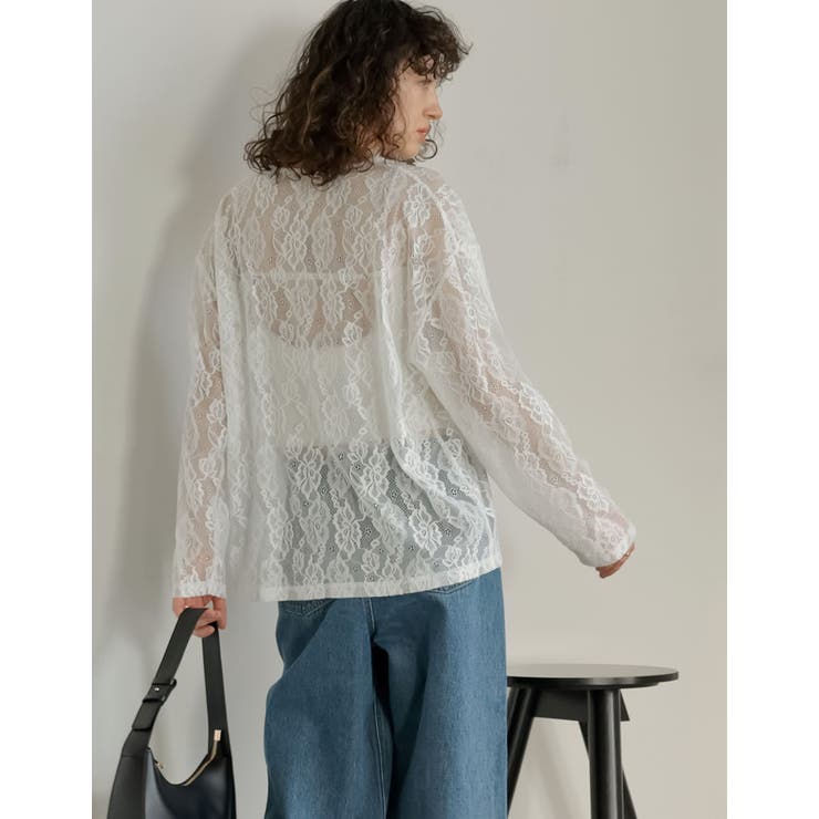 [2026S S COLLECTION]深Vネック総レースシアープルオーバーチュ… | Re:EDIT | 詳細画像7 