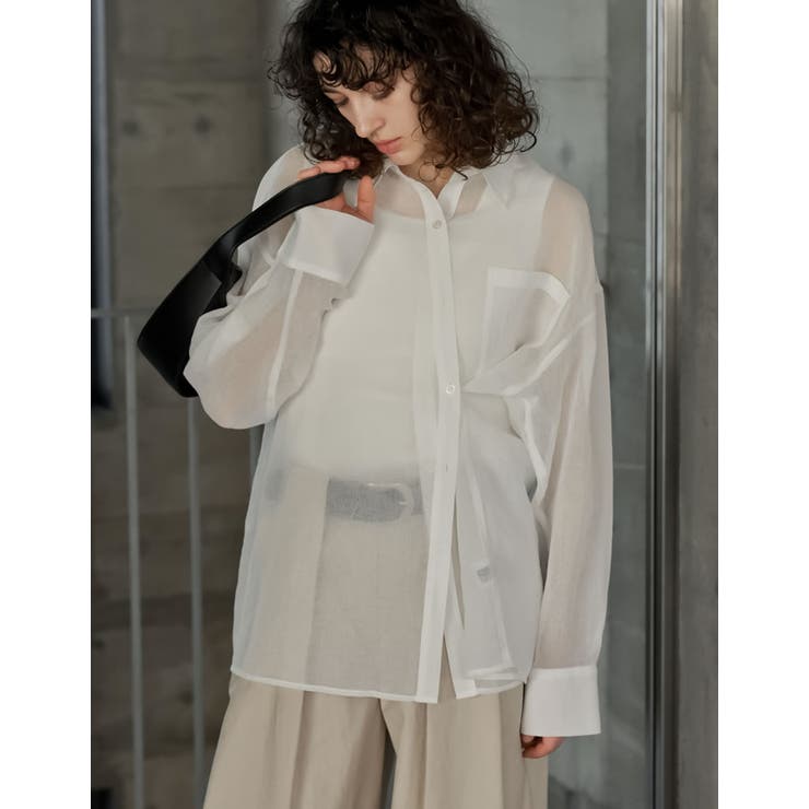 [2026S/S COLLECTION]2WAYシャイニーシアーシャツ | Re:EDIT | 詳細画像14 