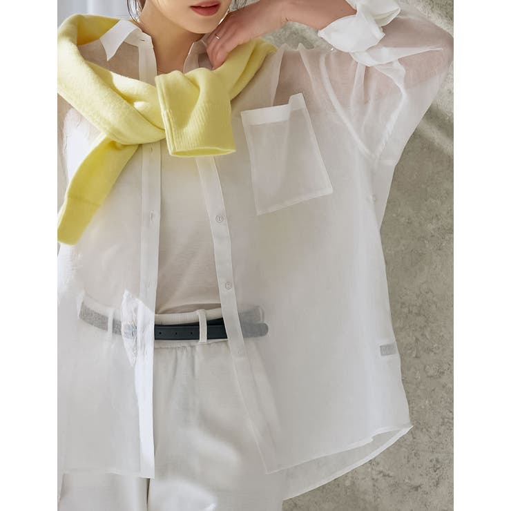 [2026S/S COLLECTION]2WAYシャイニーシアーシャツ | Re:EDIT | 詳細画像5 