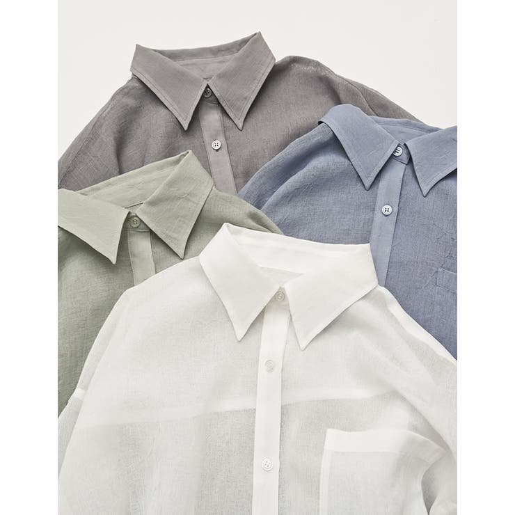 [2026S/S COLLECTION]2WAYシャイニーシアーシャツ | Re:EDIT | 詳細画像6 