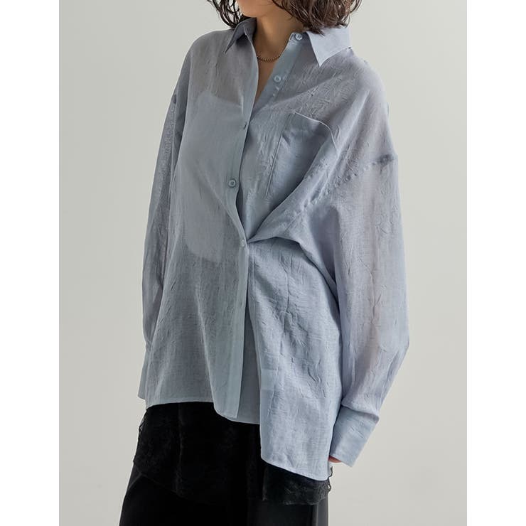 [2026S/S COLLECTION]2WAYシャイニーシアーシャツ | Re:EDIT | 詳細画像10 