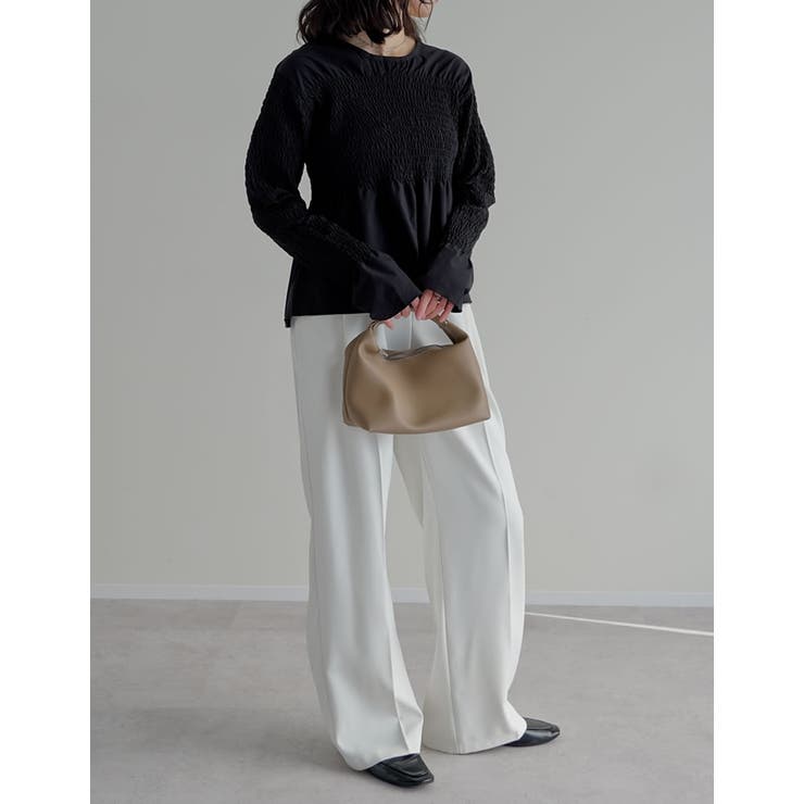 [2026S/S COLLECTION]ギンガムチェックシャーリングブラウス | Re:EDIT | 詳細画像13 