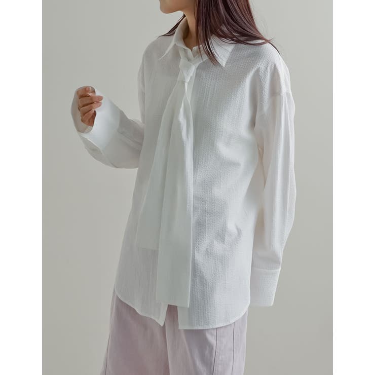 [2026S S COLLECTION]ボウタイビッグリボンサッカーストライプシ… | Re:EDIT | 詳細画像17 