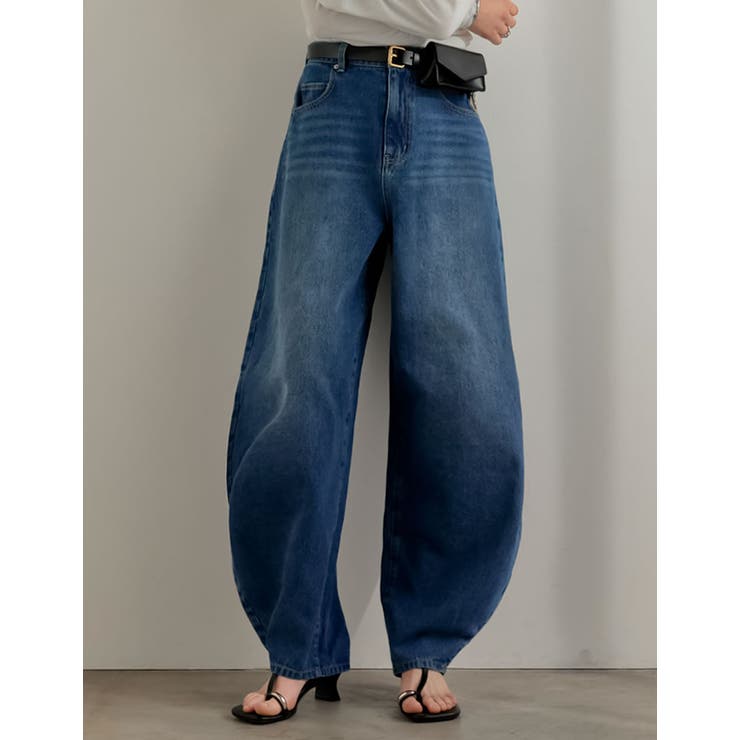 ブルー(511) | [DENIM COLLECTION][低身長 高身長サイズ有]コットンブレンドバ… | Re:EDIT
