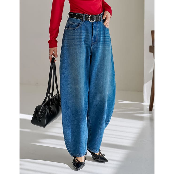 [DENIM COLLECTION][低身長 高身長サイズ有]コットンブレンドバ… | Re:EDIT | 詳細画像4 