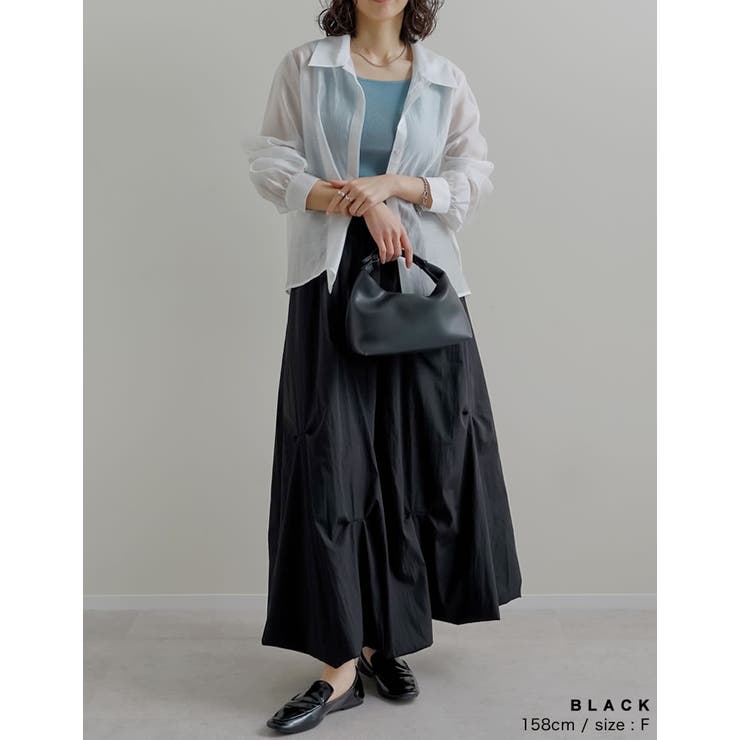 [2026S S COLLECTION]ツマミタックデザインタフタバルーンスカー… | Re:EDIT | 詳細画像11 