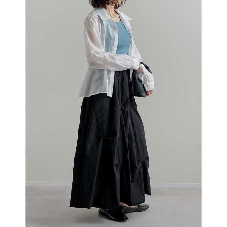 [2026S S COLLECTION]ツマミタックデザインタフタバルーンスカー… | Re:EDIT | 詳細画像12 