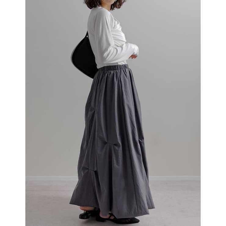 [2026S S COLLECTION]ツマミタックデザインタフタバルーンスカー… | Re:EDIT | 詳細画像16 