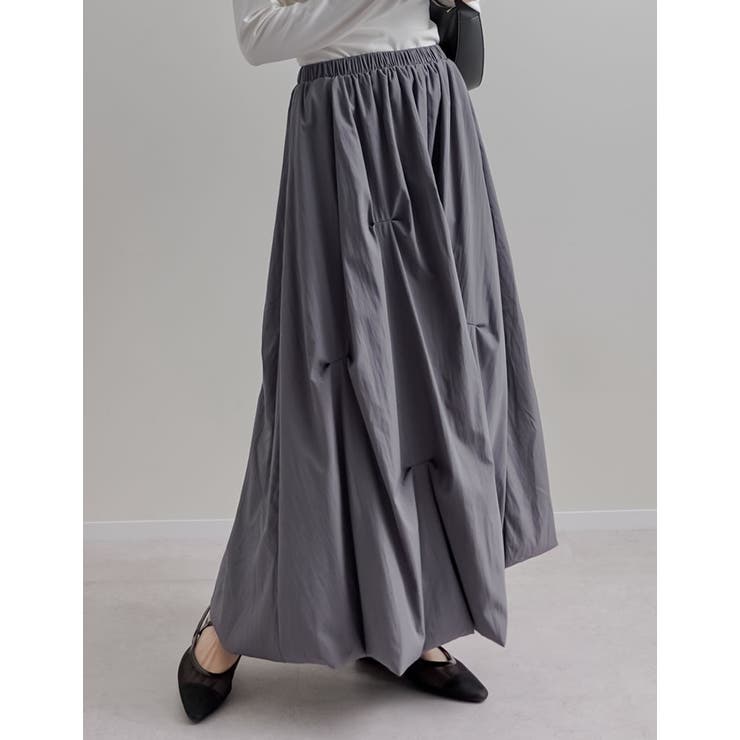 [2026S S COLLECTION]ツマミタックデザインタフタバルーンスカー… | Re:EDIT | 詳細画像5 