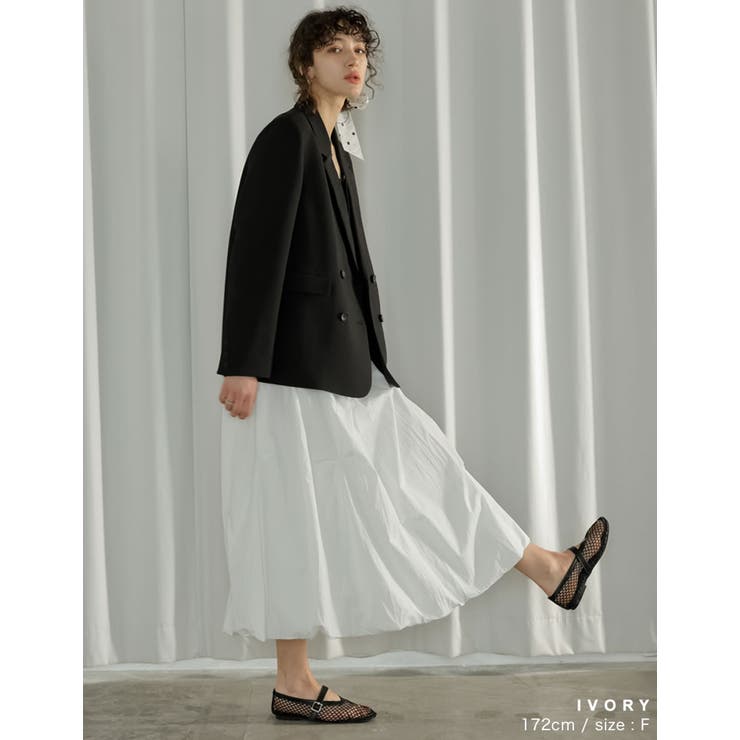 [2026S S COLLECTION]ツマミタックデザインタフタバルーンスカー… | Re:EDIT | 詳細画像7 