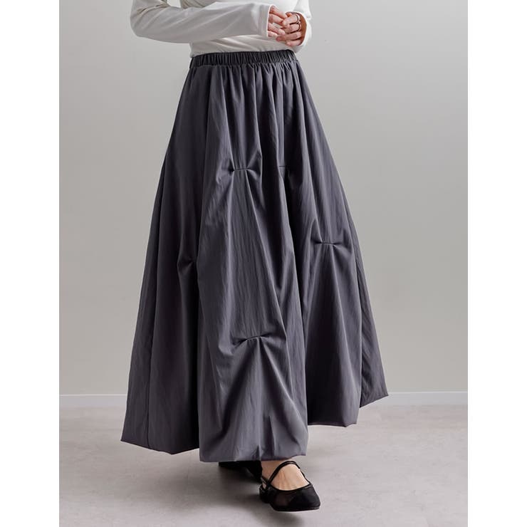 [2026S S COLLECTION]ツマミタックデザインタフタバルーンスカー… | Re:EDIT | 詳細画像21 