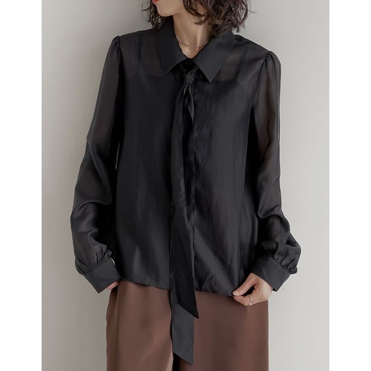 ブラック(501) | [2026S S COLLECTION]マルチウェイドットor無地リボンタイ付き… | Re:EDIT