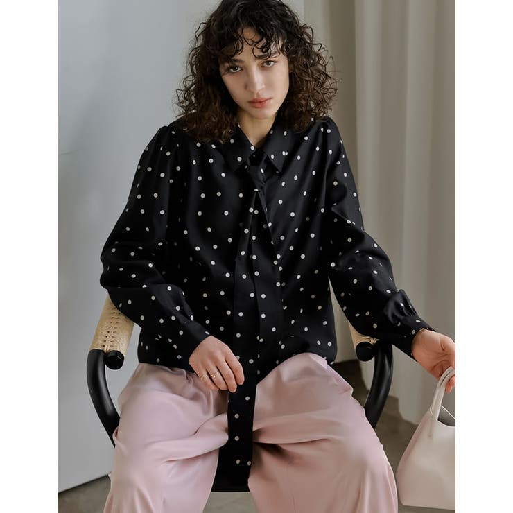 ドットブラック(941) | [2026S S COLLECTION]マルチウェイドットor無地リボンタイ付き… | Re:EDIT