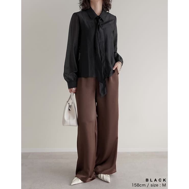 [2026S S COLLECTION]マルチウェイドットor無地リボンタイ付き… | Re:EDIT | 詳細画像14 