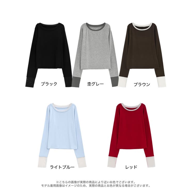 [2026S S COLLECTION]アンチピリングチュールレイヤード風配色ト… | Re:EDIT | 詳細画像18 