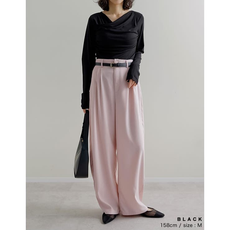 [2026S S COLLECTION]アンチピリングカシュクールドレープトップ… | Re:EDIT | 詳細画像21 