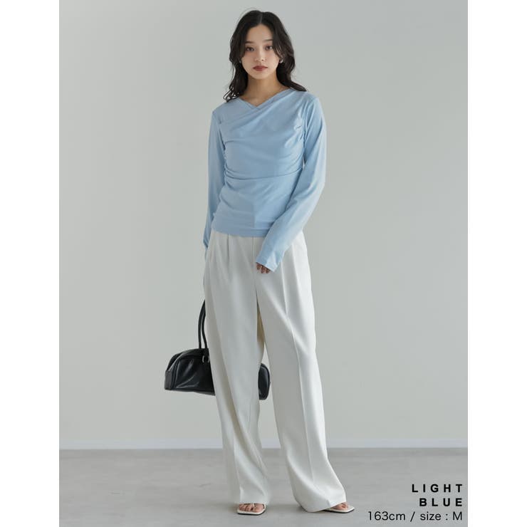 [2026S S COLLECTION]アンチピリングカシュクールドレープトップ… | Re:EDIT | 詳細画像24 
