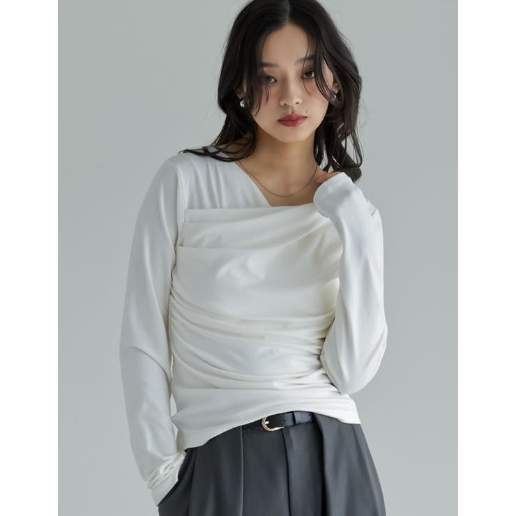 [2026S S COLLECTION]アンチピリングカシュクールドレープトップ… | Re:EDIT | 詳細画像29 