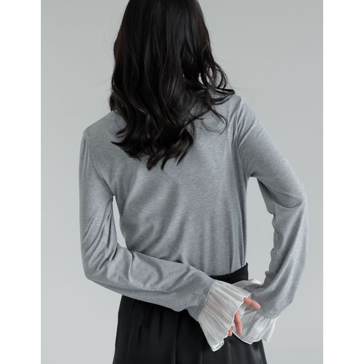 アンチピリング袖シアーフレアトップス | Re:EDIT | 詳細画像13 