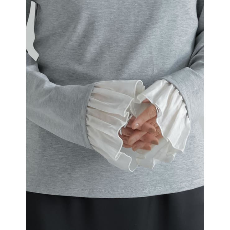 アンチピリング袖シアーフレアトップス | Re:EDIT | 詳細画像14 