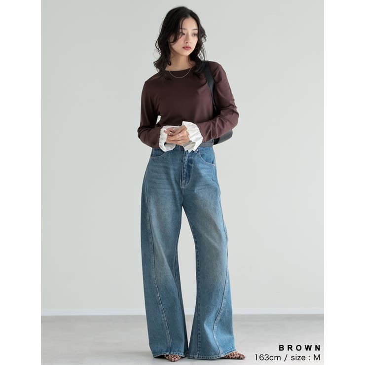 アンチピリング袖シアーフレアトップス | Re:EDIT | 詳細画像16 