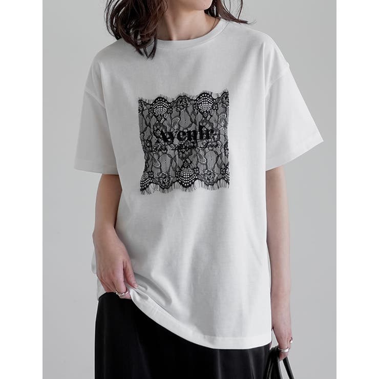 [UVカット][接触冷感]レース刺繍ロゴTシャツ | Re:EDIT | 詳細画像12 