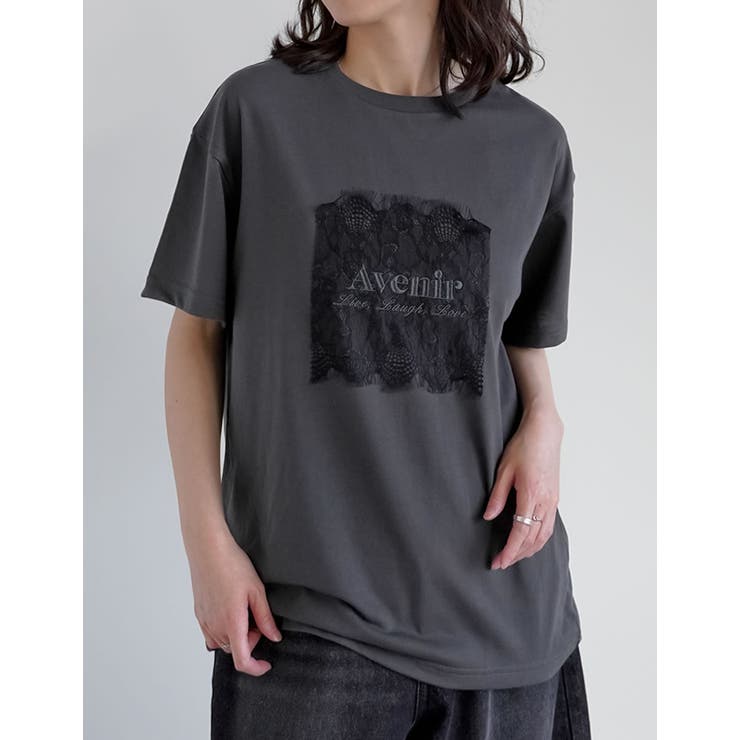 [UVカット][接触冷感]レース刺繍ロゴTシャツ | Re:EDIT | 詳細画像5 