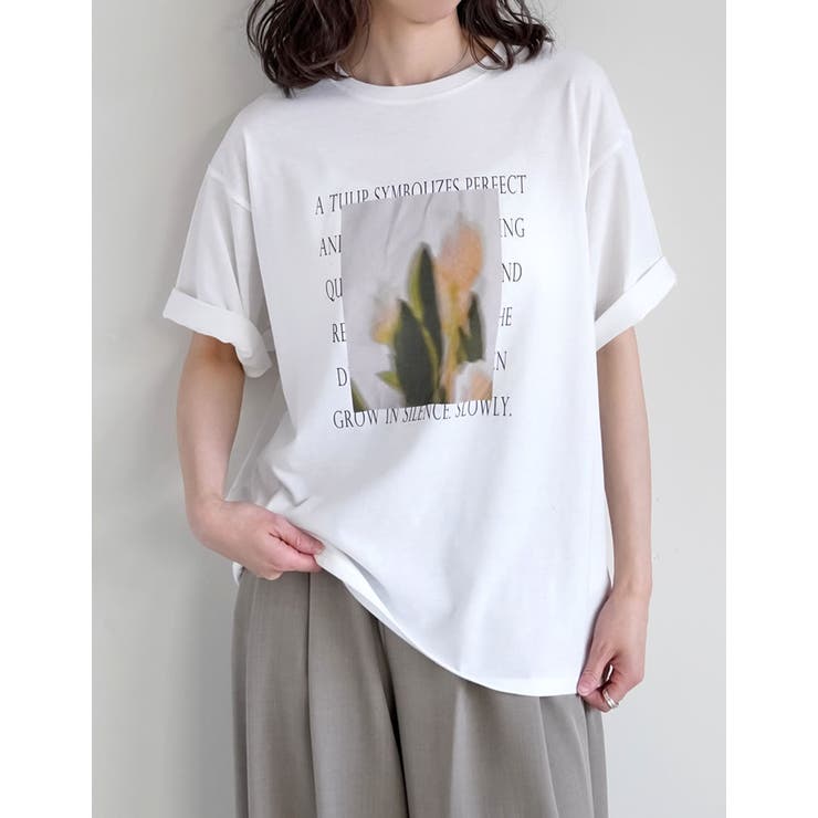 [UVカット][接触冷感]フラワーフォトＴシャツ | Re:EDIT | 詳細画像4 