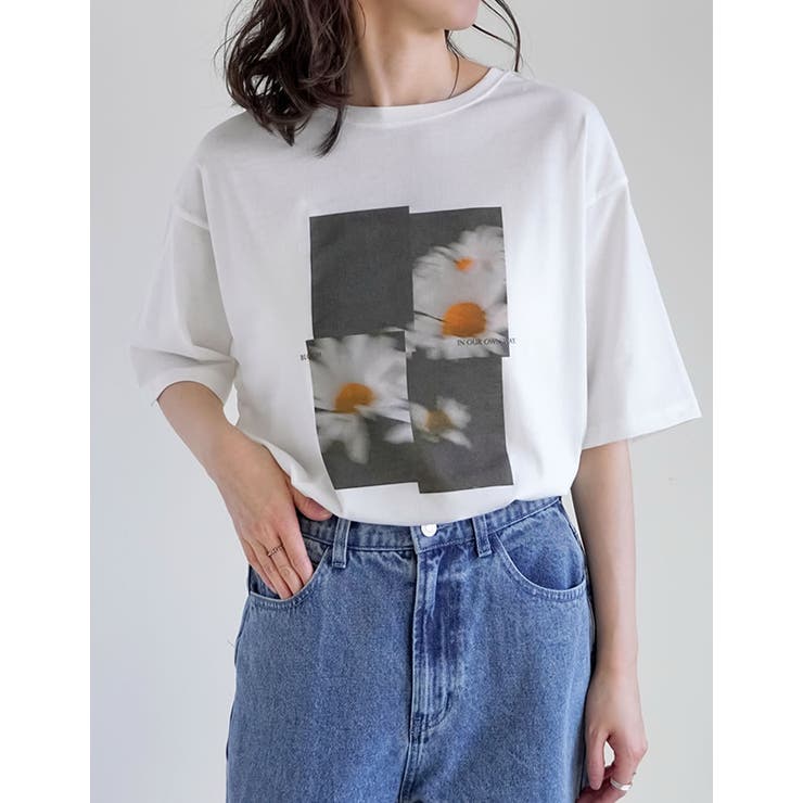 [UVカット][接触冷感]フラワーフォトＴシャツ | Re:EDIT | 詳細画像5 