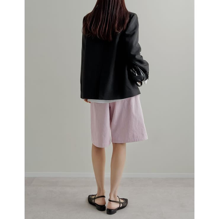 [2026S/S COLLECTION]コットン混デニムハーフパンツ | Re:EDIT | 詳細画像12 