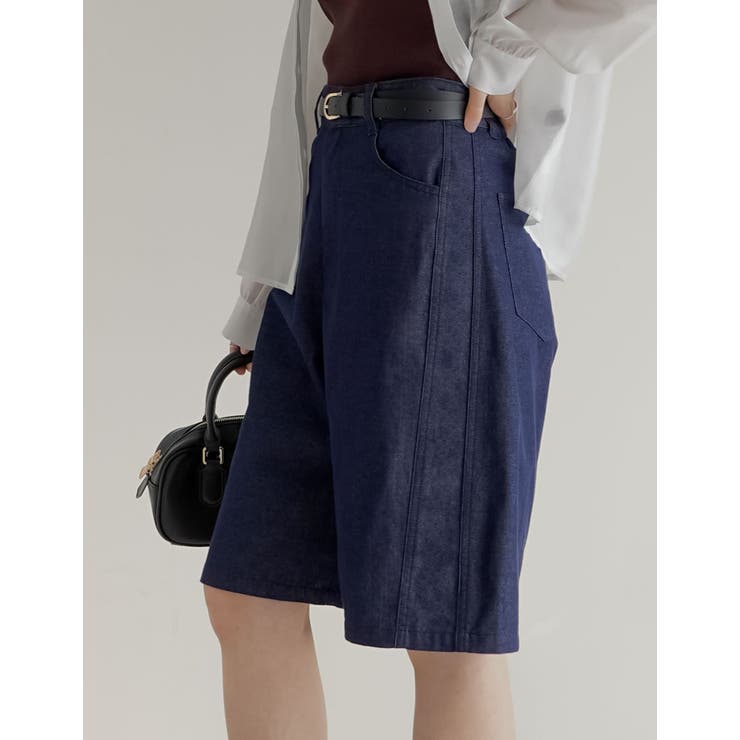 [2026S/S COLLECTION]コットン混デニムハーフパンツ | Re:EDIT | 詳細画像15 