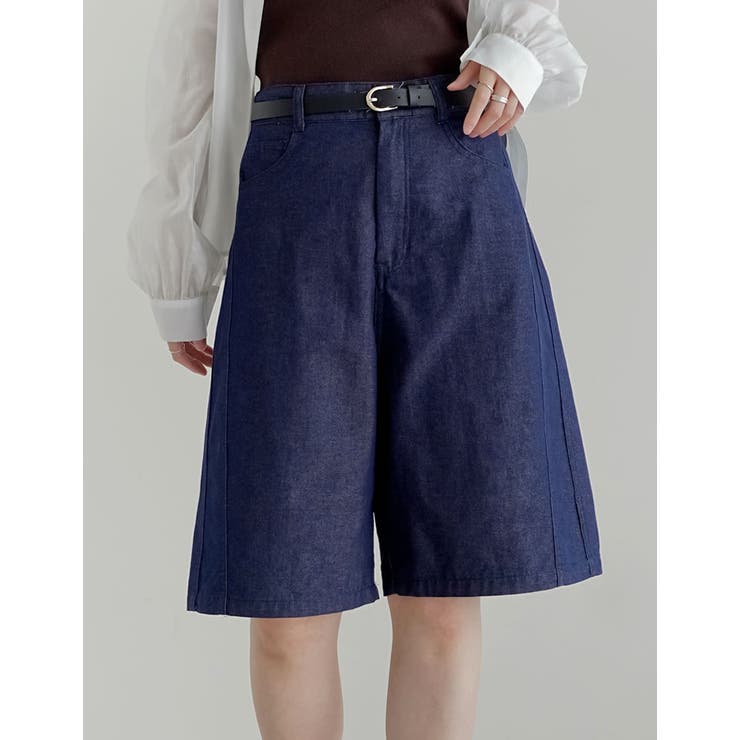 [2026S/S COLLECTION]コットン混デニムハーフパンツ | Re:EDIT | 詳細画像16 