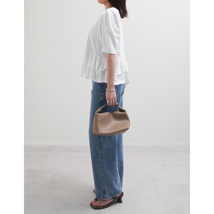 [接触冷感][UVカット][アンチピリング]ランダムフリルヘム半袖Tシャツ | Re:EDIT | 詳細画像30 