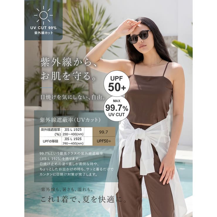 [UVカット最大99 7％][遮熱最大50％][UPF50+][接触冷感][水陸… | Re:EDIT | 詳細画像7 