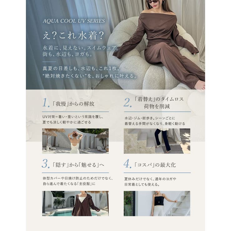 [UVカット最大99 7％][遮熱最大50％][UPF50+][接触冷感][水陸… | Re:EDIT | 詳細画像2 