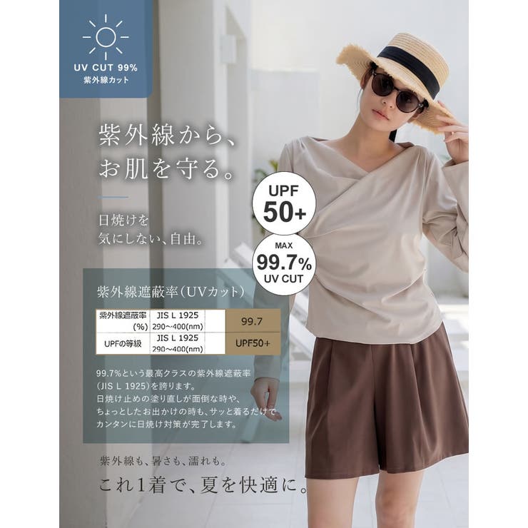 [UVカット最大99 7％][遮熱最大50％][UPF50+][接触冷感][水陸… | Re:EDIT | 詳細画像7 