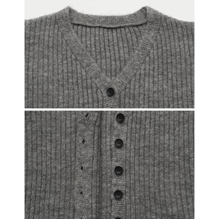 [2026AW COLLECTION]アルパカタッチVネックリブニットぺプラムカ… | Re:EDIT | 詳細画像30 