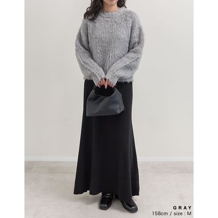 [TREND ITEM COLLECTION]ウェーブブラッシュシャギーニットト… | Re:EDIT | 詳細画像12 