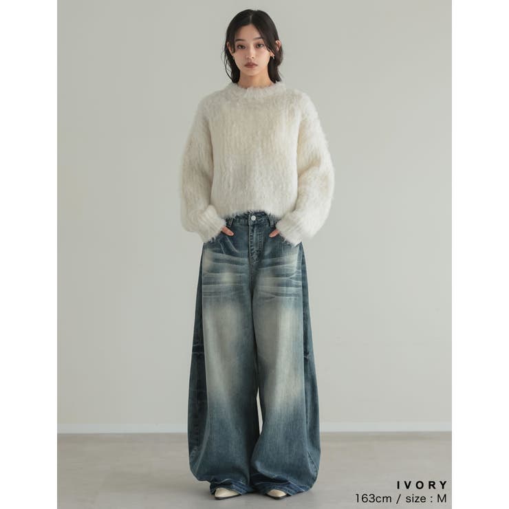[TREND ITEM COLLECTION]ウェーブブラッシュシャギーニットト… | Re:EDIT | 詳細画像13 