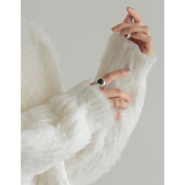 [TREND ITEM COLLECTION]ウェーブブラッシュシャギーニットト… | Re:EDIT | 詳細画像14 