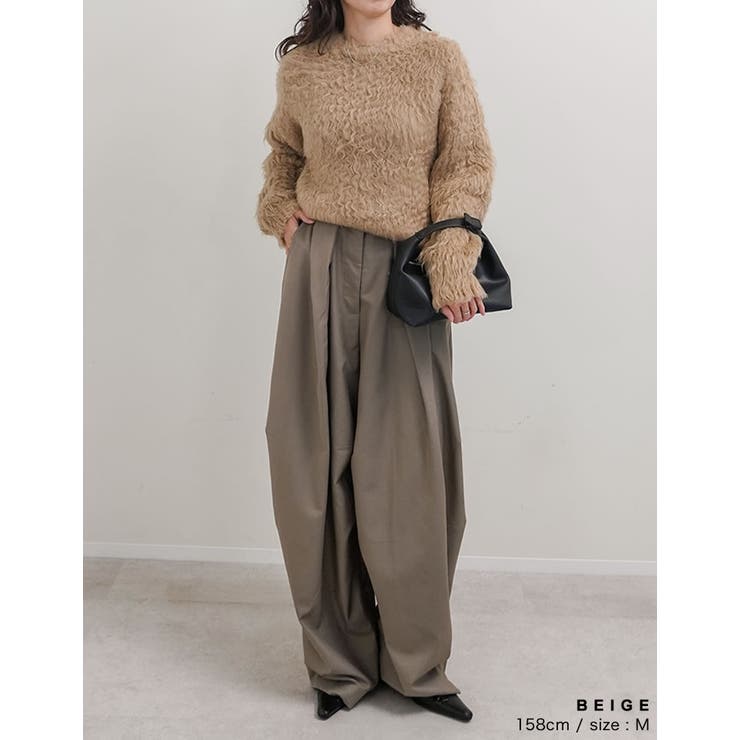 [TREND ITEM COLLECTION]ウェーブブラッシュシャギーニットト… | Re:EDIT | 詳細画像15 
