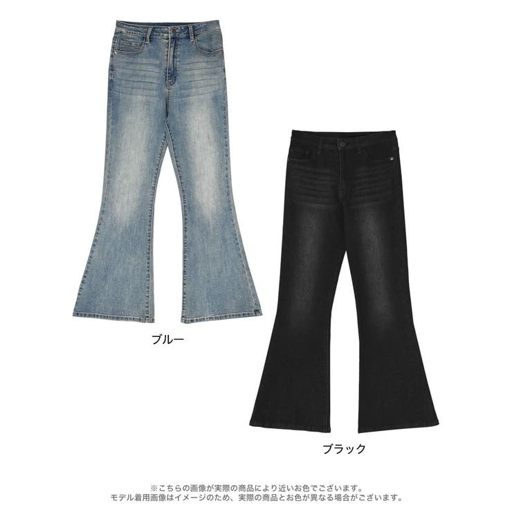 [低身長/高身長サイズ有]ウエストシェイプストレッチキックフレアデニム | Re:EDIT | 詳細画像18 