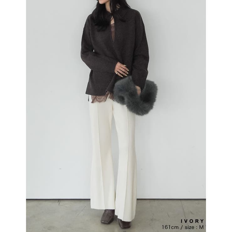 [2026AW COLLECTION][低身長サイズ有]リブニットキックフレアパ… | Re:EDIT | 詳細画像13 