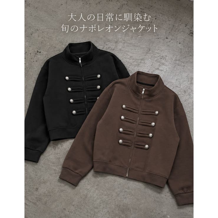 メタルボタンナポレオンジップジャケット[品番：GS000023709]｜Re:EDIT