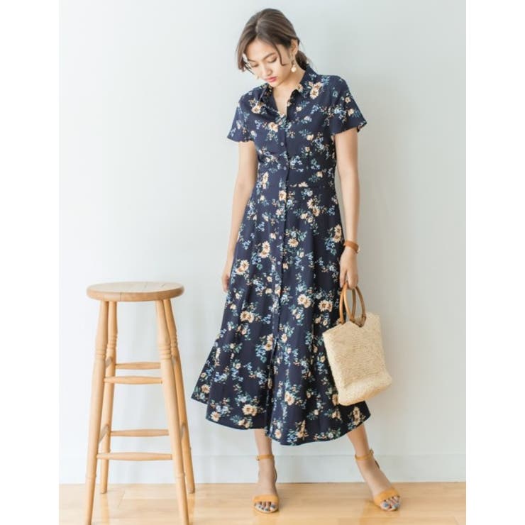 時には一枚で 時にはアクセントに 花柄ロングガウンワンピース ワンピース 品番 Gs Re Edit リエディ のレディースファッション通販 Shoplist ショップリスト