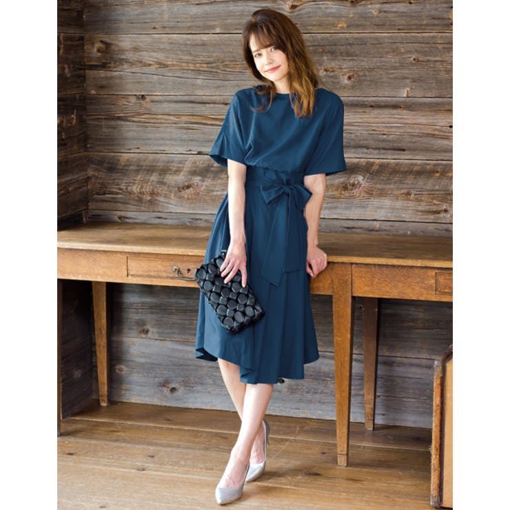 気取りすぎない 大人のきちんと服 ウエストリボンフレアワンピース ワンピース 品番 Gs Re Edit リエディ のレディース ファッション通販 Shoplist ショップリスト