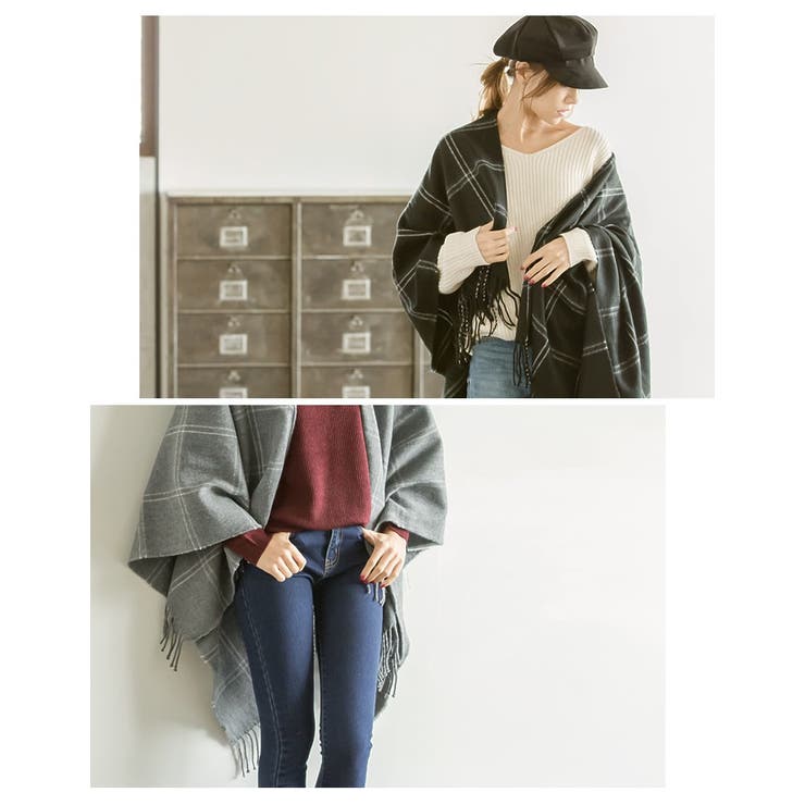 秋冬のコーデに存在感をプラスできる優秀ITEM ポンチョ ストール | Re:EDIT | 詳細画像21 