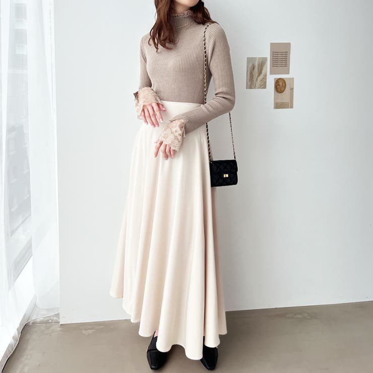 レース付ハイネックリブニットトップス | GeeRA | 詳細画像29 