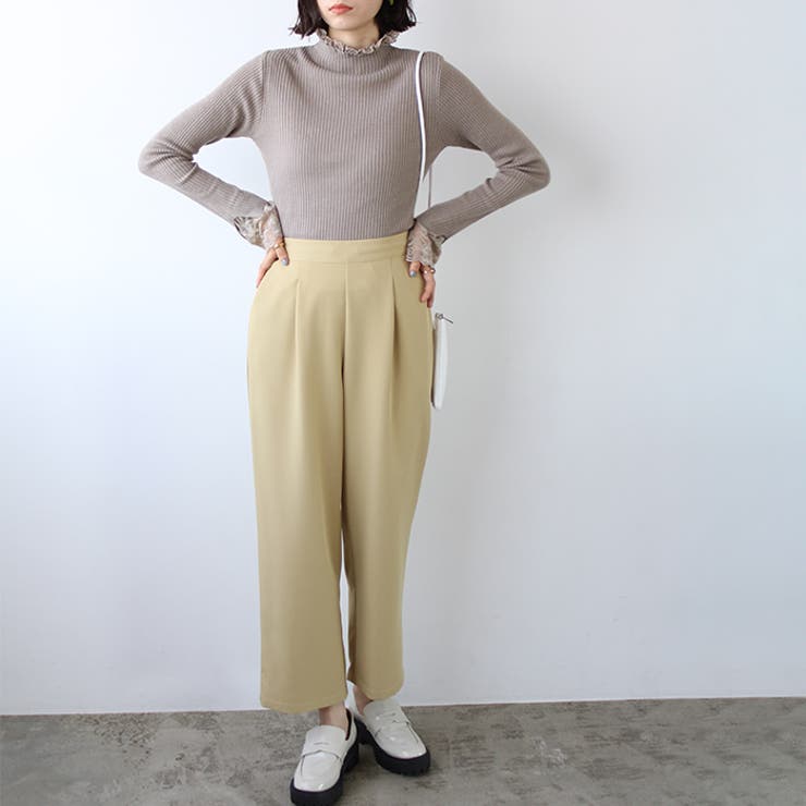 レース付ハイネックリブニットトップス | GeeRA | 詳細画像32 