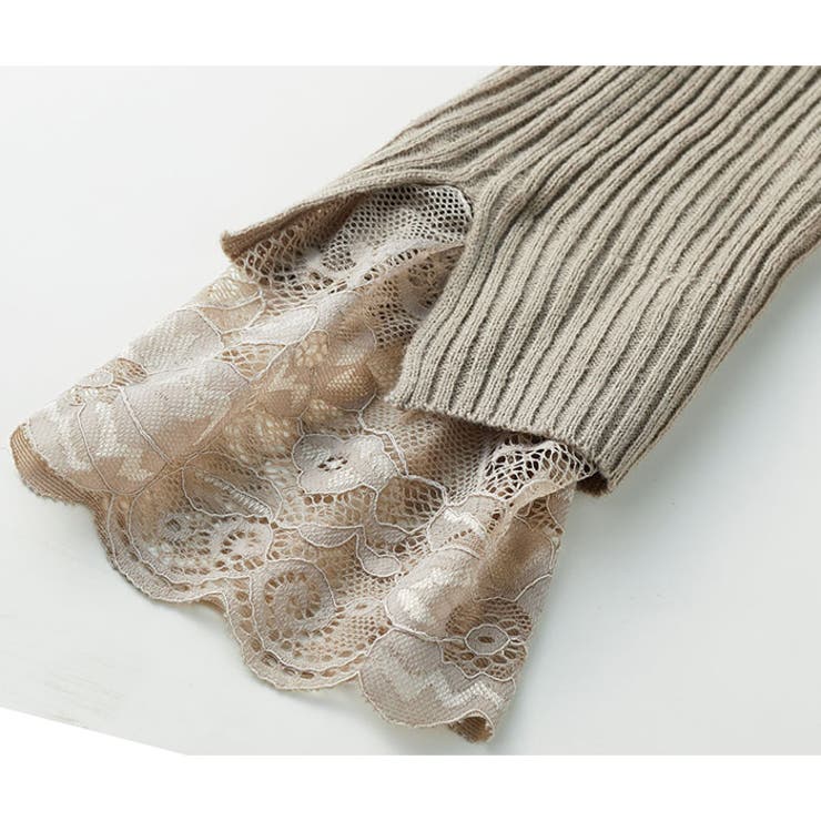 レース付ハイネックリブニットトップス | GeeRA | 詳細画像38 